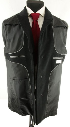 Geoffrey Beene Men's Winter Charcoal Gray Wool Top Over Coat Size 50 - Picture 3 of 6