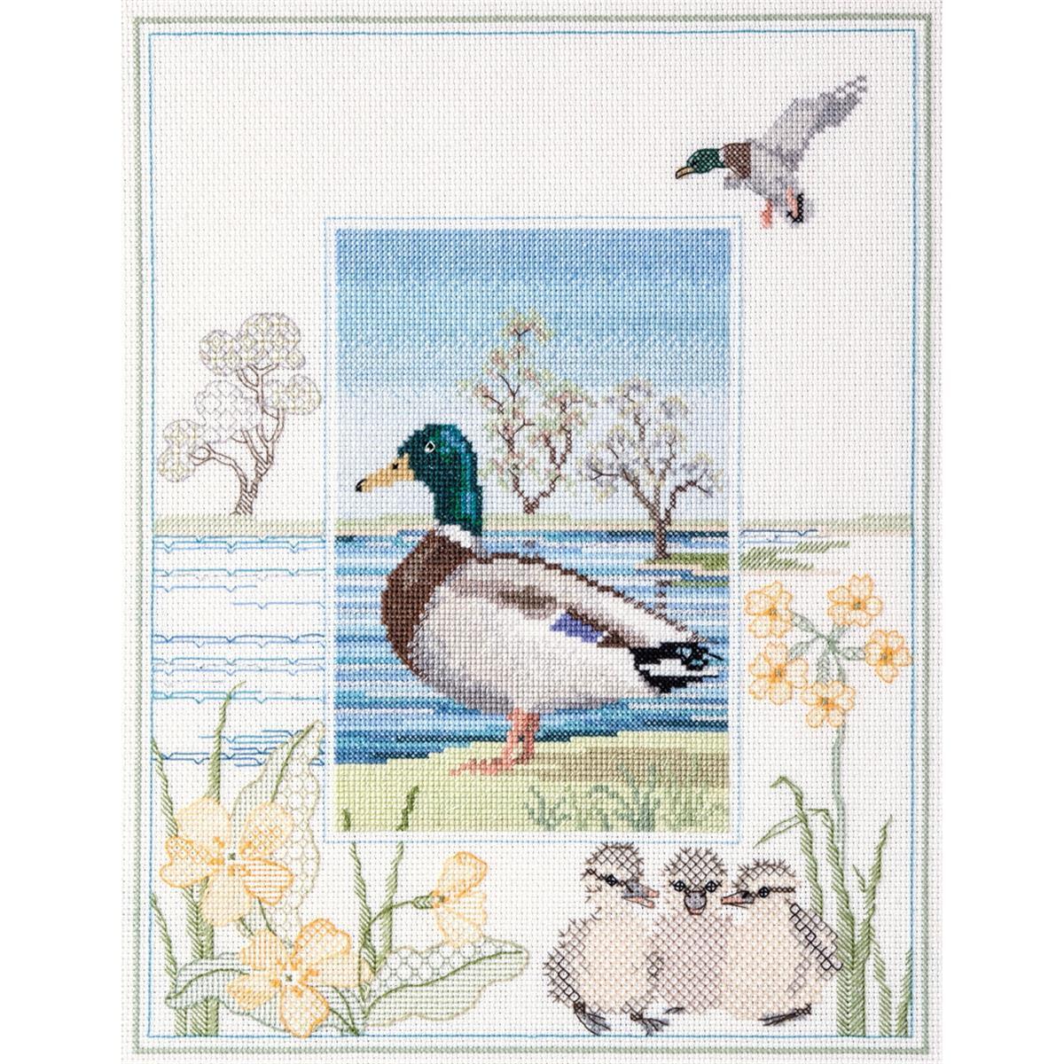 Bothy Threads counted cross stitch Kit ""Wildlife - Mallard"", 26.9x34.2cm, DWWIL8