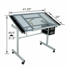 Flexible Rolling Drawing Drafting Table Tempe...