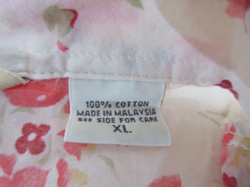Sz XL Eddie Bauer LIGHTWEIGHT POPLIN Floral Coral Shirt Top Women's Short Sleeve - Picture 5 of 15