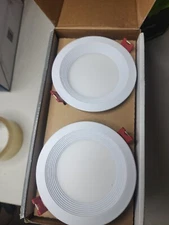 Commercial Electric Slim Baffle 4in Canless Recessed LED Light Kit Dimmable 4 pk