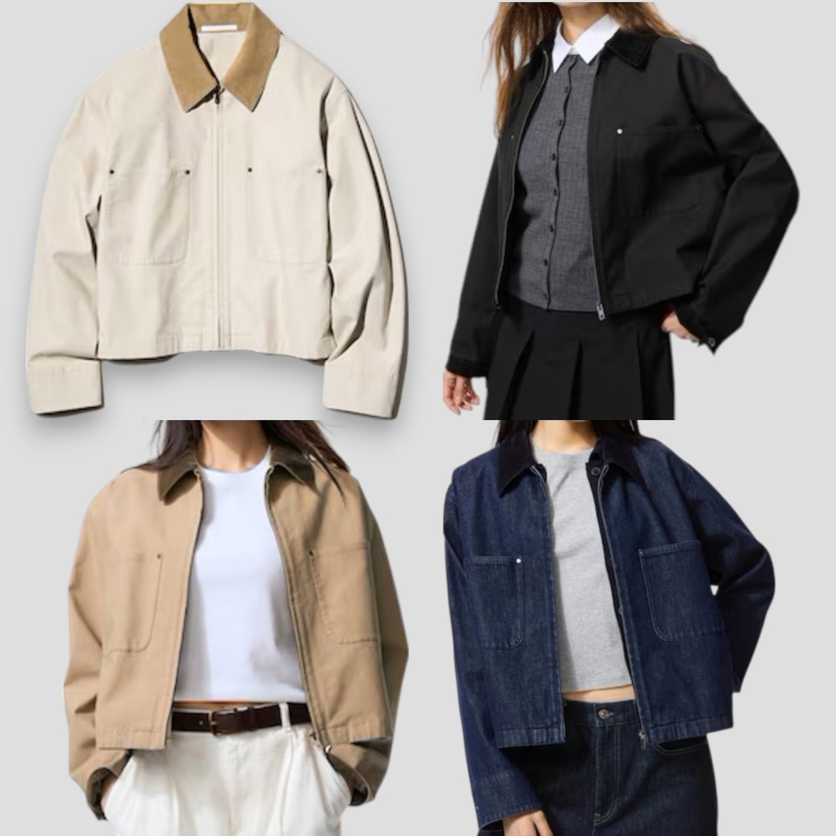 UNIQLO Zip-Up Short Jacket 4 colors XS-3XL size 479208 Japan