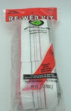 VINTAGE Wellington Re-Web Kit Chair Webbing 39ft Red with Gray White STRIPES