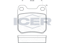 Bremsbelagsatz Hinten Ate-System für Opel Omega A V87 Caravan B V94 84-91