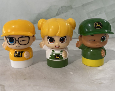 Mega Bloks First Builders People Figures John Deere CAT Farmer Farm Toy Set Lot