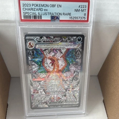Pokémon Charizard ex Special Illustration Rare 223/197 Obsidian Flames PSA 8 Eng