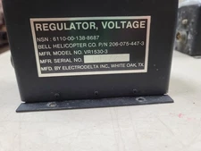 206-075-447-3 Bell Helicopter / ELECTRODELTA VR1530-3 voltage regulator used