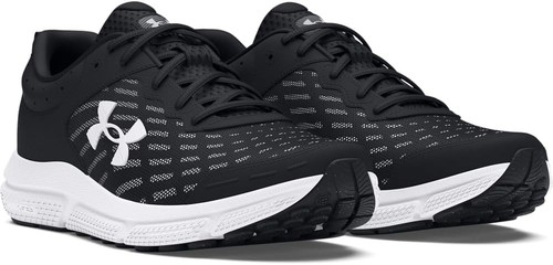 Under Armour Men's Charged Assert 10 Shoes, (001) Black/Black/White, 8 X-Wide