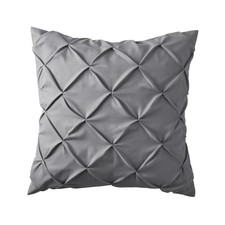 Euro Microfiber Pintuck Pleat Pillow Sham Standard Case Grey 26x26