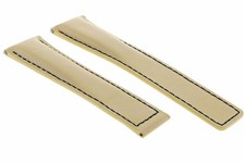 CINTURINO IN PELLE 22 MM PER TAG HEUER MONACO 12 CAW2111,CW2113 F1 BEIGE NERO