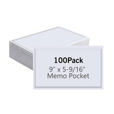 Epakh 100 Pcs Self Adhesive Pockets - Bin Labels for Storage Bins Clear 