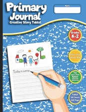 Primary Journal Creative Story Tablet Cover Blue, Draw  Write Exercise Books :