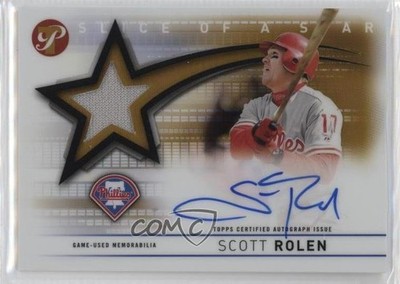 2022 Pristine Slice of the Star Relics Gold Refractor 20/50 Scott Rolen Auto 0l2