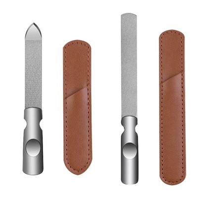 2 Stück Nail File Set Nagelfeile Edelstahl Profi, Nagelfeilen Metall Doppelse...