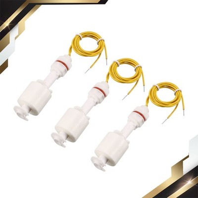 3 x PP Float Switch M10 75mm Fish Tank Vertical Liquid Level Sensor Plastic