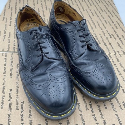 LIKE NEW DR MARTENS BLACK BROGUE OXFORDS, MENS SIZE 12 Doc Dr Martens Black Leather Wingtip 3989 Oxford Brogue  main image 3