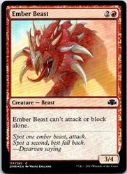 Ember Beast 117/261 Common Foil Dominaria Remastered