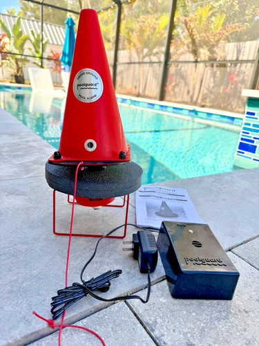 PoolGuard Pool Alarm Model PGRM-SB Safety Buoy Red Pool Device Alert Kids