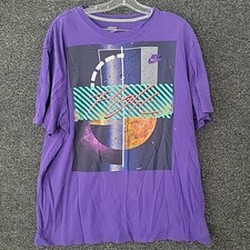 NIKE BRAND FLIGHT MICHAEL JORDAN SEWN LOGO PLANETS T-SHIRT LG BASKETBALL SHOES