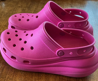 Pink Crocs women 11 Men 9