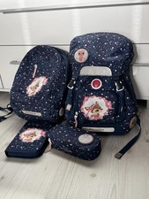 Beckmann Schulrucksack Set Classic 22 Forest Deer Blue 4tlg