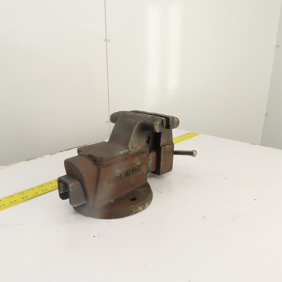 Columbian D46 6" Steel Jaw Stationary Machinist Bench Vise 7" Open USA Made
