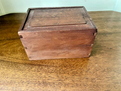 Antique Wooden Kitchenware Spice Box Original Old Hand Crafted