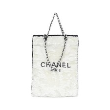 Chanel As4856 Sequin Bag Women White One Size
