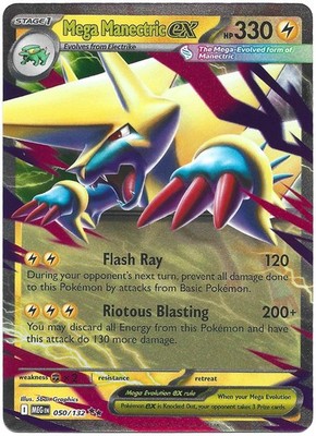 Mega Manectric ex 050/132 Double Rare Mega Evolution Pokemon Near Mint