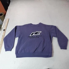 Vintage Perry Ellis America Sweatshirt Mens Medium Blue Crewneck Big Logo 90s