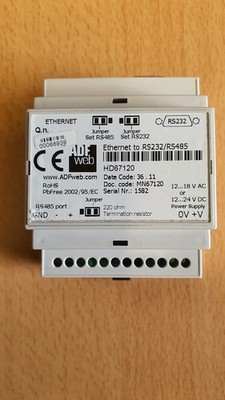 Wachendorff HD67120 Gateway Ethernet auf Seriell RS232/RS485 COM Server