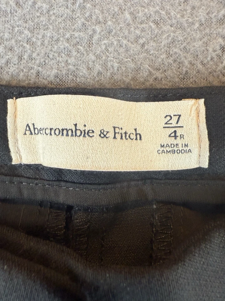 Pantalones de vestir Abercrombie Fitch para mujer 4R 27 negros Sloane tiro alto Foto 2 de 4