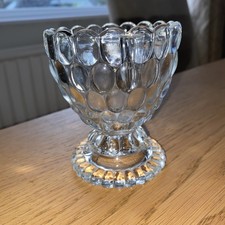  Piatto da dessert gelato Sundae in vetro pressato. Assolutamente stupendo. 