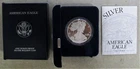 2001-W SILVER EAGLE DOLLAR PROOF COIN WITH ORIGINAL US MINT PACKAGING & COA
