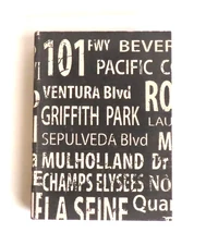 Decorative Fake Book Storage Box, World Famous Streets, Locales, 3.5 x 10.5 x 14