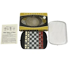 Sculptured Chess Peter Ganine Pacific Game Co Vtg 1959 Travel w/ Box Instruction