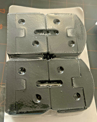 4 Piece 170067BK RAIL MOUNT BRACKET C10 TBK WALL MOUNT W/ SCREWS