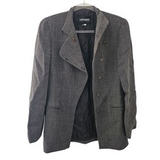 Giorgio Armani A Milano 21 Womens Blazer Black Tweed Wool 40 Made in Italy