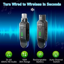 JOYO 2.4GHz Wireless Microphone System Dynami...