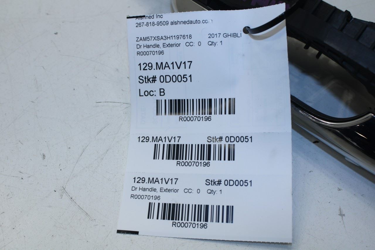 2017-2021 Maserati Ghibli 3.0L RWD Front Driver Left Side Door Exterior Handle