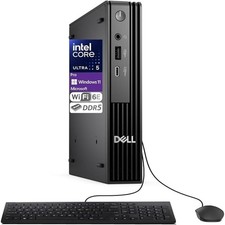 Dell Pro Micro QCM1250 Desktop Computer - Black - Intel Core Ultra 5 235T 16|1T