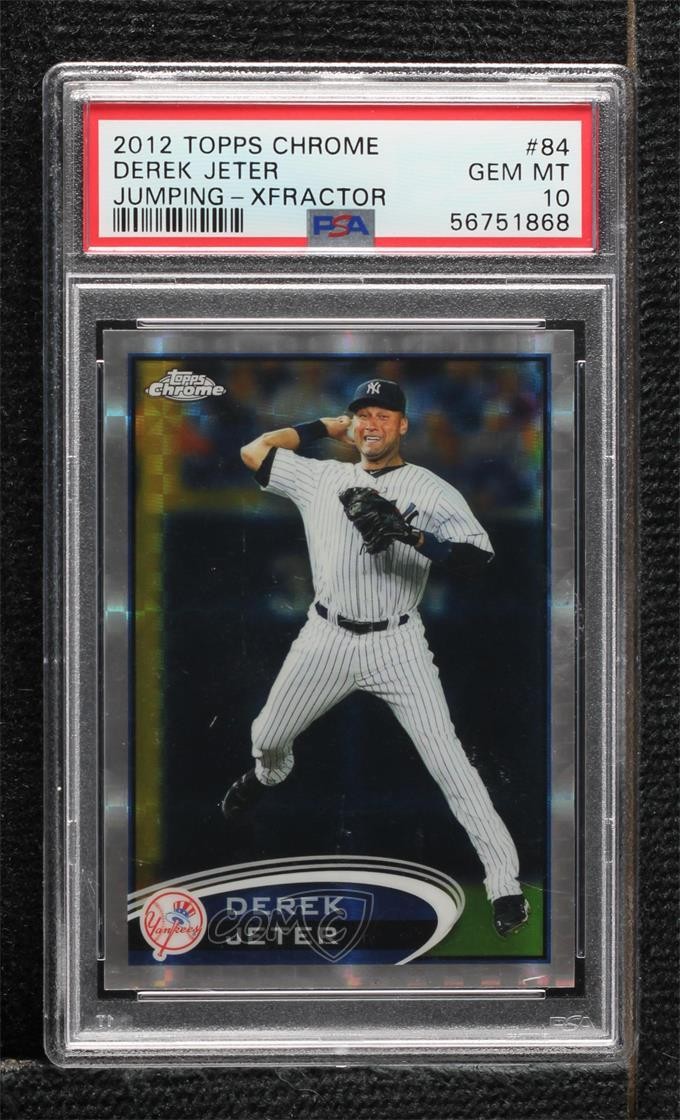 2012 Topps Chrome X-Fractor Derek Jeter #84 PSA 10 GEM MT HOF rs2