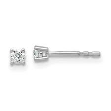 14k White Gold 1/10 ctw Lab Grown Diamond Stud Earrings VS/SI, G Colorfor Mother
