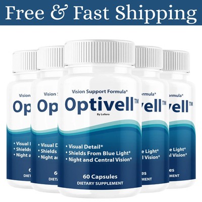 (5 Pack) Optivell Vision Support Formula, Opti Vell Eye Health (300 Capsules)