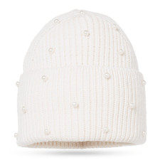 Goldbergh Valerie Hope Dream Beanie White Cream Pearl Worn Twice Ski Hat Apres