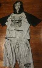 Shooters Sports Men's Short Set Gray Black Men's Sz 2XL Fits Like XL