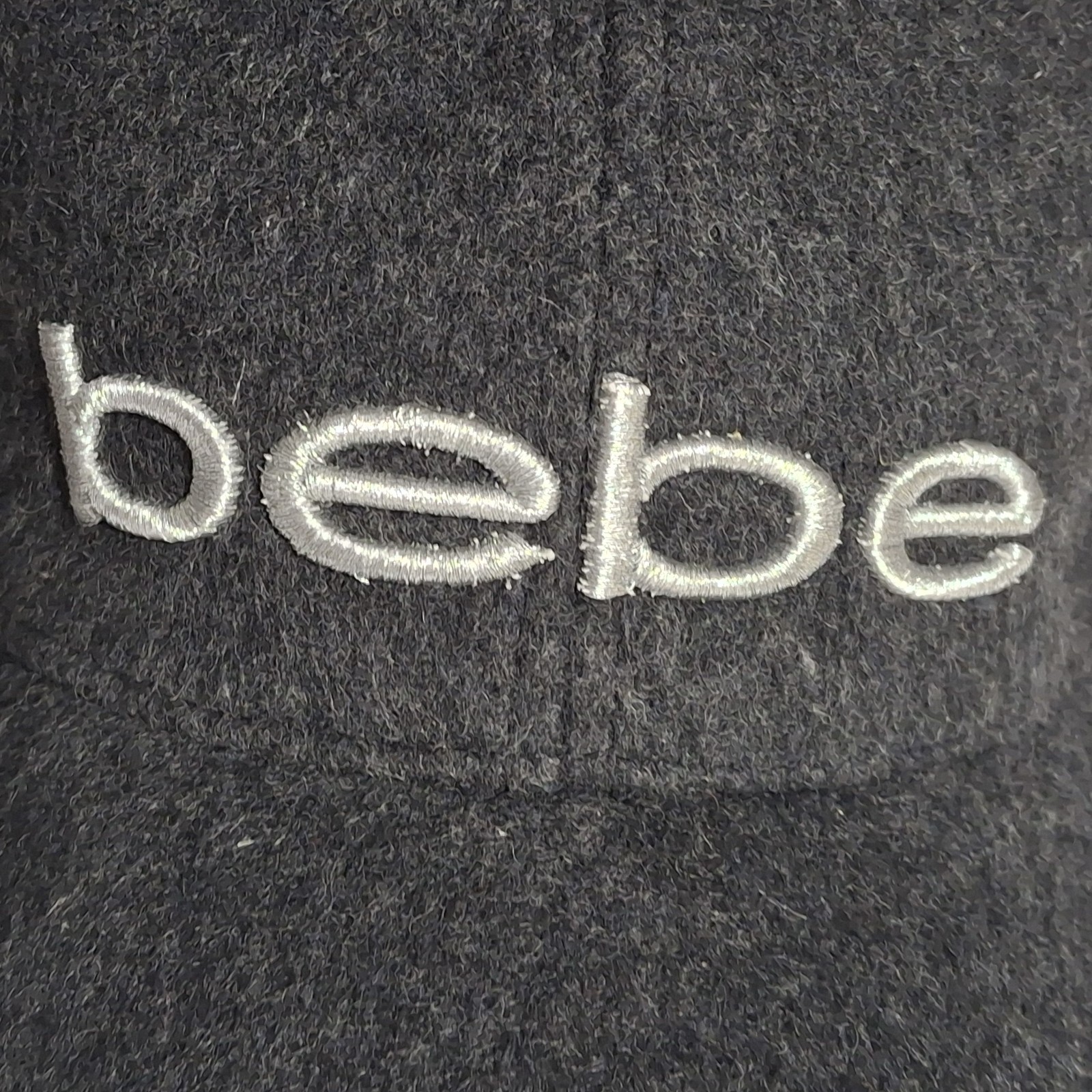 Bebe Adjustable Hat Cap Solid Charcoal Gray One S… - image 2