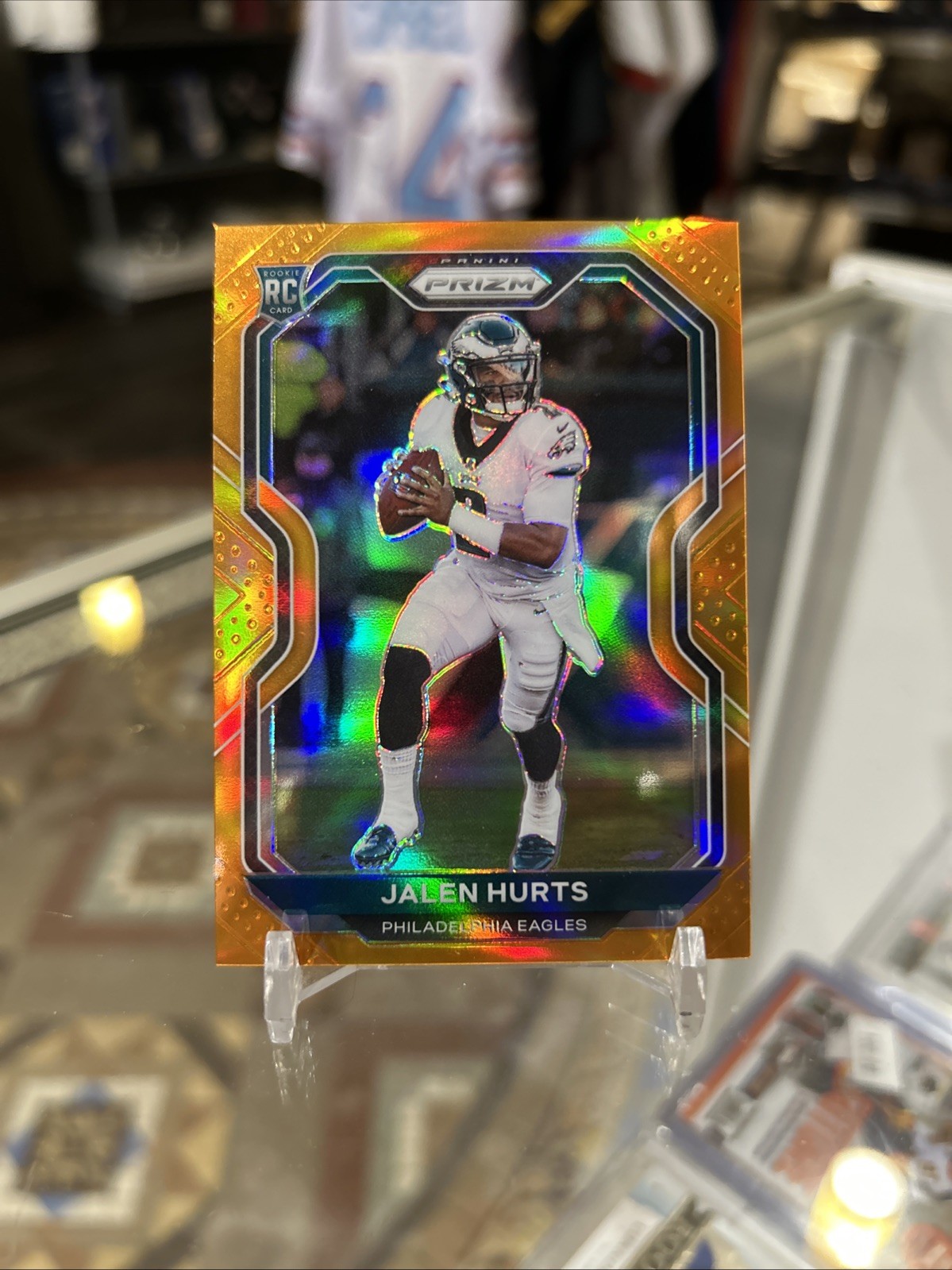 2020 Panini Prizm #343 Jalen Hurts Rookie Card RC Orange Prizms SP /249 Eagles!!