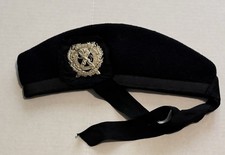 London Scottish Piper  s Glengarry Large Size 7 1/8 Silvered Badge