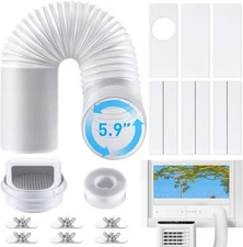 Window Vent Kit for Portable Air Conditioner with 5.9" Hose Adjustable16.9 to